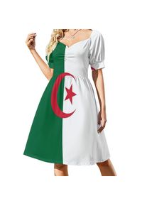 Algerian Flag Boho Chic Dress Elegant Fashion Beach Wedding Party Gown Algeria El Djaza?R Arab Tamazight North Dress For Girls