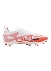 Puma Ultra Pro Stevige Grond Voetbalschoenen voor Kinderen/Kinderen (Puma wit/oranje)