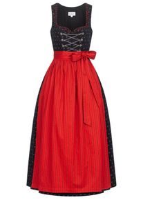 N&uuml;bler Dirndl N&Uuml;BLER "Dirndl lang Thea", Damen, Gr. 56, EURO, schwarz, Obermaterial: 100% Baumwolle CO., Kleider Dirndl