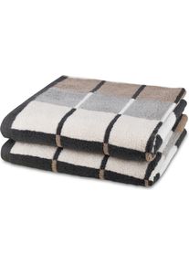 Handt&uuml;cher Ross "Three Stars 9042", grau (anthrazit), B:50cm L:100cm, Frottier, Frottier, Handt&uuml;cher, Handt&uuml;cher, 100% Baumwolle, made in Germany