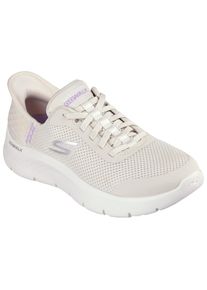 Slip-On Sneaker Skechers "GO WALK FLEX-GRAND ENTRY", Damen, Gr. 38, wei&szlig; (sanftes wei&szlig;), Textil, Schuhe Slip-On Sneaker, Slipper mit Slip-ins zum Schlupfen