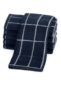 Gaestehandtuecher Ross "&Uuml;berkaro 9032", blau (nachtblau, wei&szlig;), B:30cm L:50cm, Frottier, Frottier, Handt&uuml;cher, Gaestehandtuecher, 100% Baumwolle, made in Germany