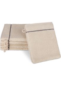 Waschhandschuh Ross "&Uuml;berkaro 9032", beige (natur, flanell), B:12cm L:20cm, Frottier, Frottier, Handt&uuml;cher, Waschhandschuh, 100% Baumwolle, made in Germany