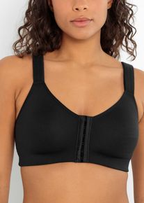 Sport-BH bonprix, Damen, Gr. 85, Cup C, schwarz, Obermaterial: 92% Polyester, 8% Elasthan. Futter: 92% Polyester, 8% Elasthan. Netz: 85% Polyamid, 15% Elasthan, BHs Sport-BH, f&uuml;r intensive sportliche Aktivit&auml;ten, starker Halt