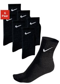 Sportsocken Nike, Damen, Gr. L (42/45), schwarz, Baumwolle, Elasthan, Polyester, elastisch, Socken Sportsocken, mit Fu&szlig;frottee