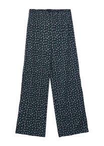 Stoffhose s.Oliver JUNIOR, M&auml;dchen, Gr. 152, N-Gr, dunkelblau aop, Web, Obermaterial: 98% Polyester, 2% Elasthan, bedruckt, gebl&uuml;mt, l&auml;ssig geschnitten lang, Hosen Stoffhose, mit floralem Minimalprint, for Girls