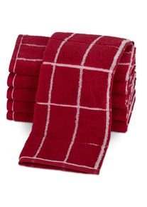 Gaestehandtuecher Ross "&Uuml;berkaro 9032", rot (vino, wei&szlig;), B:30cm L:50cm, Frottier, Frottier, Handt&uuml;cher, Gaestehandtuecher, 100% Baumwolle, made in Germany