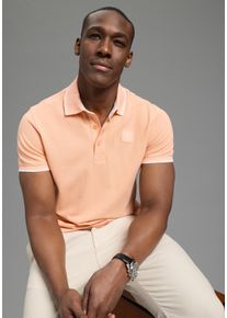 Poloshirt DELMAO "in vielen Sommer Farben Preis-Leistungs Bestseller", Herren, Gr. L (52/54), melba, Piqu&eacute;, Obermaterial: 100% Baumwolle, unifarben, Basic, regular fit, Rippb&uuml;ndchen, Shirts Poloshirt, Trendige lockere Passform, immer perfekt gestylt Sportlicher Look, Topseller