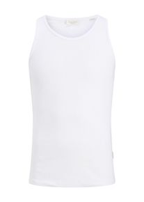 Jack & Jones T-Shirt JACK & JONES "JORSANREMO TANK TOP", Herren, Gr. XS, hellwei&szlig;, Jersey, Obermaterial: 100% Baumwolle, unifarben, regular fit normal, Rundhals, Shirts T-Shirt, ohne &Auml;rmel