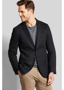 Sakko Bugatti, Herren, Gr. 50, grau (dunkelgrau), 39% Viskose, 36% Polyamid, 20% Polyester, 5% Elasthan, kariert, slim fit, Manschette, Sakkos Sakko, mit dezentem Karomuster