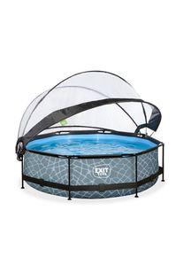 EXIT Toys Pool-Set, Grau, Kunststoff, Steinoptik, 76 cm, CE, Freizeit & Co, Pools & Wasserspa&szlig;, Pools, Aufstellpools