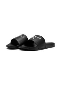 Badesandale Puma "LEADCAT 20 HYROX", Gr. 44,5, Puma schwarz, Puma wei&szlig;, Synthetik, bedruckt, Schuhe Badesandale, f&uuml;r sportliche Aktivit&auml;ten und Freizeit, gepolsterter Riemen