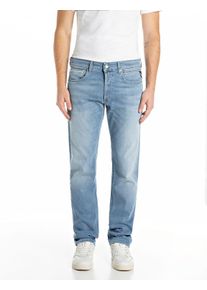 Straight-Jeans Replay "GROVER", Herren, Gr. 31, L&auml;nge 32, blau (light blau 926), Denim/Jeans, Obermaterial: 98% Baumwolle, 2% Elasthan, straight fit lang, Jeans Straight-Jeans, in vielen verschiedenen Waschungen, mit Stretch