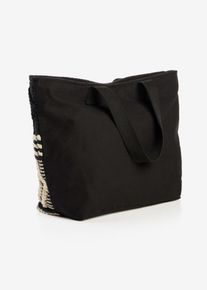 Shopper Canvas, wei&szlig;, Gr&ouml;&szlig;e 31x38 cm, bonprix