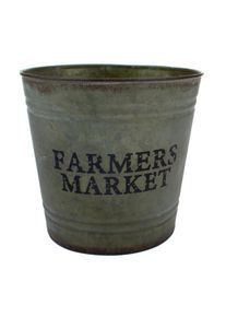 Kovov&yacute; obal na kvetin&aacute;č Farmers market, 22 x 21 cm