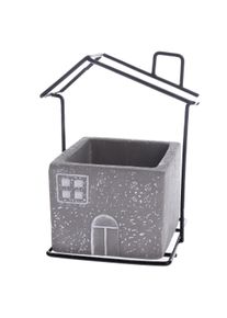 Bet&oacute;nov&yacute; obal na kvetin&aacute;č House siv&aacute;, 11 x 14 x 8,7 cm