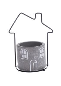 Bet&oacute;nov&yacute; obal na kvetin&aacute;č House siv&aacute;, 11,7 x 15 x 8,5 cm