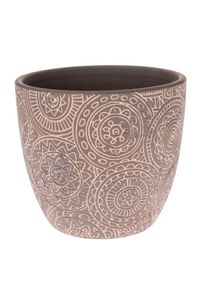Keramick&yacute; obal na kvetin&aacute;č Ornament, 17 x 15 cm