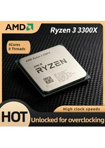 AMD R3 3300X 4C 8T 3.8GHz Base 4.3GHz Boost AM4 7nm 65W PCIe 4.0 Desktop Tray No Cooler High Performance Unit