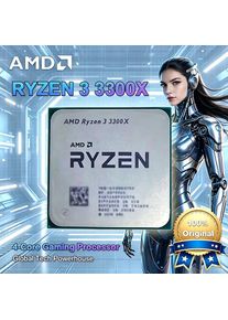 AMD Ryzen 3 3300X R3 3300X 3.8 GHz Quad-Core Eight-Thread 65W CPU Processor L3=16M 100-000000159 Socket AM4 65W Bulk Loose Pie