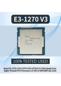 Xeon E3-1270 v3 E3 1270 v3 E3 1270v3 3.5 GHz Quad-Core Eight-Thread CPU Processor L2=1M L3=8M 80W LGA 1150