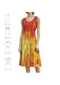 Phoenix From The Flames Korean Style Dress For Women Elegant Casual Dress For Party Or Daily Wear Hot Heat Bird Birb Phoenix