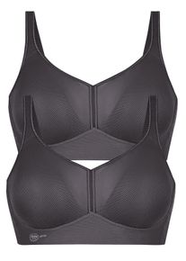 Sport-BH Anita "Sport BH mit Schale air control DeltaPad", Damen, Gr. 85, Cup F, grau (anthrazit anthrazit), Stoff, Obermaterial: 49% Polyamid PA. 39% Polyester PES. 12% Elasthan EL., BHs Sport-BH