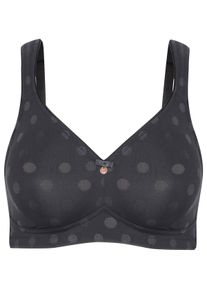 B&uuml;gelloser BH SuSa "BH ohne B&uuml;gel Rhodos", Damen, Gr. 90, Cup B, grau (graphit), Stoff, Obermaterial: 70% Polyamid PA. 17% Baumwolle CO. 13% Elasthan EL., BHs B&uuml;gelloser BH