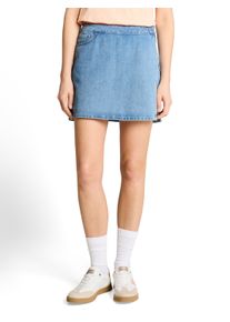 Jeansshorts Tom Tailor Denim, Damen, Gr. XXL, N-Gr, blau (clean light stone blau), Denim/Jeans, Obermaterial: 100% Baumwolle. Futter: 65% Baumwolle, 35% Polyester, unifarben, normal kurz, Jeans Jeansshorts, Skort mit seitlichem Rei&szlig;verschluss