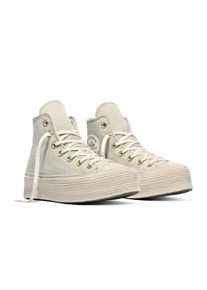 Sneaker Converse "CHUCK TAYLOR ALL STAR LIFT ESPADRILLE", Damen, Gr. 42,5, sage smoke, egret, papyrus, Synthetik, Schuhe Sneaker, f&uuml;r sportlichen Look im Alltag, sportlicher Stil, mit Schn&uuml;rung