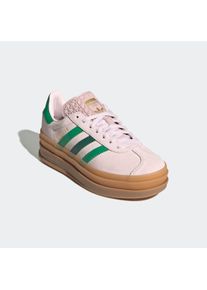 Plateausneaker adidas originals "GAZELLE BOLD", M&auml;dchen, Gr. 38, gr&uuml;n (almost pink, court gr&uuml;n, gold metallic), Leder, Synthetik, Schuhe Plateausneaker, f&uuml;r Kinder & Jugendliche