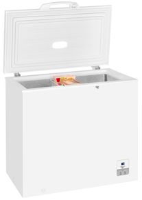 Exquisit Gefriertruhe "GT200-HE-O11E", Energieeffizienz: E, silber (wei&szlig;), B/H/T: 89,1cm x 85,3cm x 55,7cm, Gefriertruhen, 2-in-1 Gefrier-/K&uuml;hltruhe mit LED, Griff, Schloss&flexibel einstellbar, Gefriertruhe