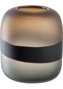 Dekovase Leonardo "GK/Vase CORSO SABBIA", bunt (mehrfarbig), B:17,5cm H:19cm T:17,5cm, Glas, Vasen, Dekovase, aus Glas