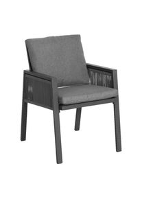 Amatio Loungesessel, Anthrazit, Grau, Metall, Kunststoff, Textil, eckig, 56x85x69 cm, Gartenm&ouml;bel, Loungem&ouml;bel, Lounge-Serien
