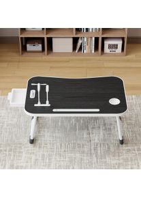 Portable Laptop Bed Table with Cup Holder, Multifunctional Tray Holder with Tablet Card Slot-Perfect for Eating, Reading, Writing On The Bed, Sofa, Or Floor - Stable, And Foldable, Durable