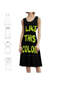 I Like This Color-Chartreuse Women's Elegant Party Dress A-Line Dress With Short/Long/Sleeveless Options Different Color In