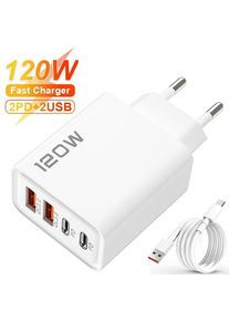 120W Fast Charger USB Type C Cable Fast Charging Phone Power Adapter For iPhone for Samsung Quick Charge Wall Charger