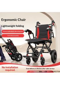 Foldable Lightweight Compact Multifunctional Wheelchair Elderly Special Manual Transit Wheelchair Ultra Light Portable Simple