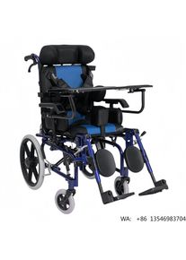 Cerebral Palsy Child Wheelchair | Adjustable Pediatric Manual Foldable Wheelchair 16-inch Back Wheels 75KG Capacity CE Certified
