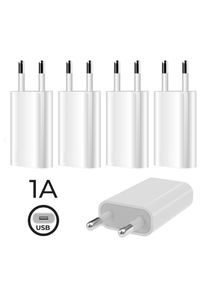 1/2/5/10pcs EU Plug USB Charger 5W Fast Charging 5V 1A Home Travel Wall Phone Charger Power Supply Adapter For Mobile Phone X/8