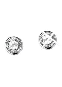 Paar Ohrstecker s.Oliver "9079094", silber (silberfarben, kristallwei&szlig;), Ohrringe, Damen, 6mm, Silber 925 (Sterlingsilber), Paar Ohrstecker, mit Zirkonia (synth.)