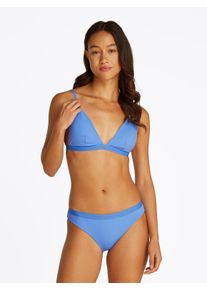 Triangel-Bikini-Top "TRIANGLE FIXED RP", Damen, Gr. XS (34), N-Gr, blau (blau spell), Polyamid, Tommy Hilfiger Swimwear, unifarben, Bikini-Oberteile Triangel-Bikini-Top, mit Logoschriftzug