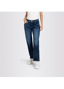 5-Pocket-Jeans MAC "STRAIGHT", Damen, Gr. 34, L&auml;nge 30, blau (dunkelblau net wash30), Denim/Jeans, Obermaterial: 71% Baumwolle, 16% Polyester, 11% Lyocell, 2% Elasthan, unifarben, straight fit normal, Jeans 5-Pocket-Jeans, mit Stretch