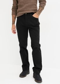 Gerade Jeans bonprix "Classic Fit Stretch-Jeans, Straight", Herren, Gr. 29, U-Gr, schwarz (schwarz (l&auml;nge: untersetzt)), Denim/Jeans, Obermaterial: 99% Baumwolle, 1% Elasthan, unifarben, klassisch lang, Jeans Gerade Jeans, klassische Passform, aus Baumwolle mit Elasthan