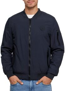 Blouson INDICODE "INBerto", Herren, Gr. L, blau (schwarz navy), Web, Obermaterial: 100% Polyester, unifarben, regular fit, Jacken Blouson