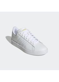 Sneaker adidas Sportswear "GRAND COURT CLOUDFOAM LIFESTYLE COURT COMFORT", Damen, Gr. 37, wei&szlig; (cloud wei&szlig;, cloud wei&szlig;, gold metallic), Synthetik, Schuhe Sneaker, Design auf den Spuren des adidas Superstar