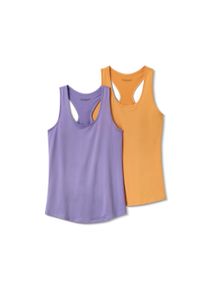 Tchibo - 2 női sporttop, narancss&aacute;rga/lila