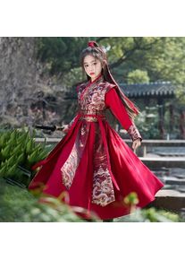 2026 New Children's Chinese Spring/Autumn Hanfu Girls' Simple Long Sleeved Ancient Costume Performance Costume For Gift LJ402