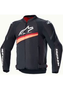 Alpinestars T-GP Plus R V4 Airflow, textile jacket , color: Black/Neon-Red/White , size: M