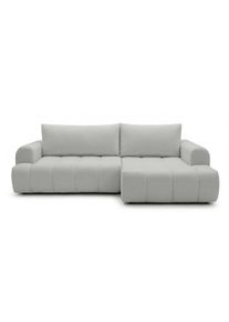 Ecksofa OTTO HOME "LIOORA Schlafsofa mit Bettkasten, Breite 265 cm, Verl&auml;ssliche Qualit&auml;t", hellgrau, B:265cm H:90cm T:149cm, 100% Polyester, Sofas, Ecksofa, L-Form mit Bettfunktion und Bettkasten, Recamiere rechts/links